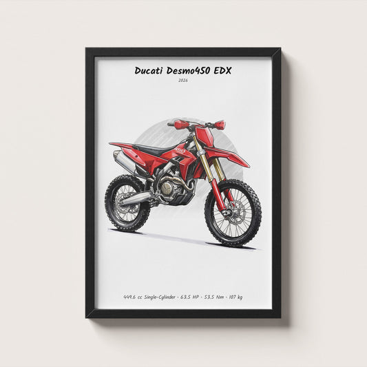 Ducati Desmo450 EDX 2026 Wall Art