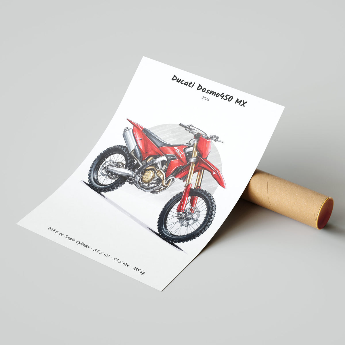 Ducati Desmo450 MX 2026 Poster