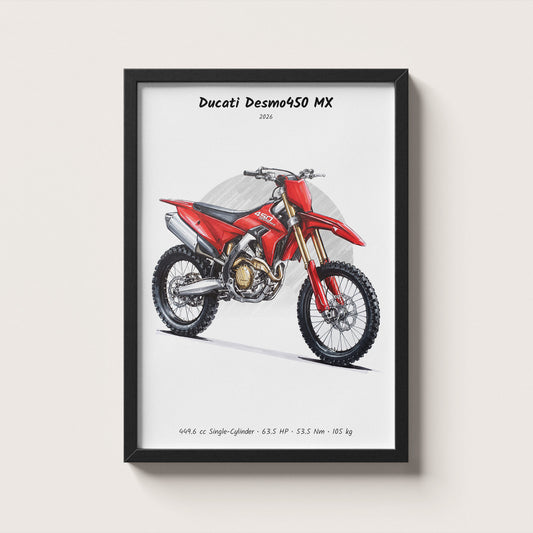 Ducati Desmo450 MX 2026 Wall Art