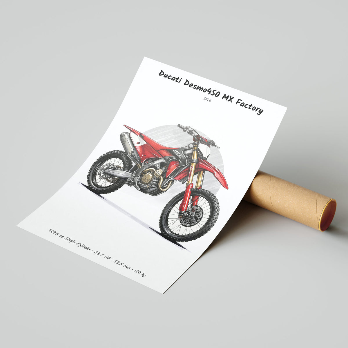 Ducati Desmo450 MX Factory 2026 Poster