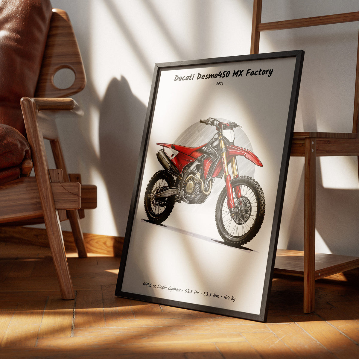 Ducati Desmo450 MX Factory 2026 Wall Art