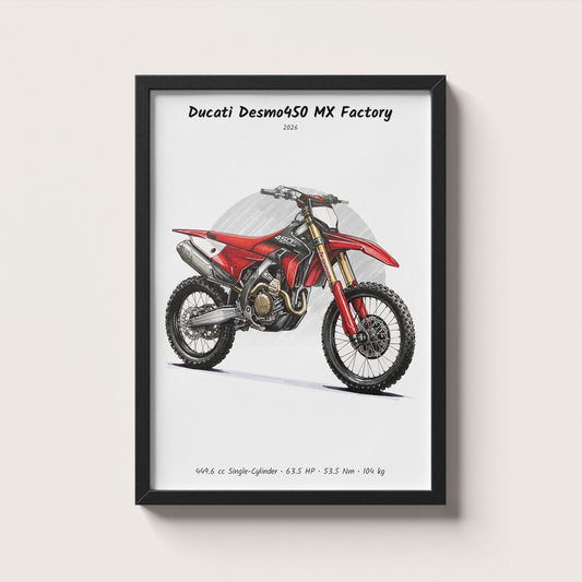 Ducati Desmo450 MX Factory 2026 Wall Art