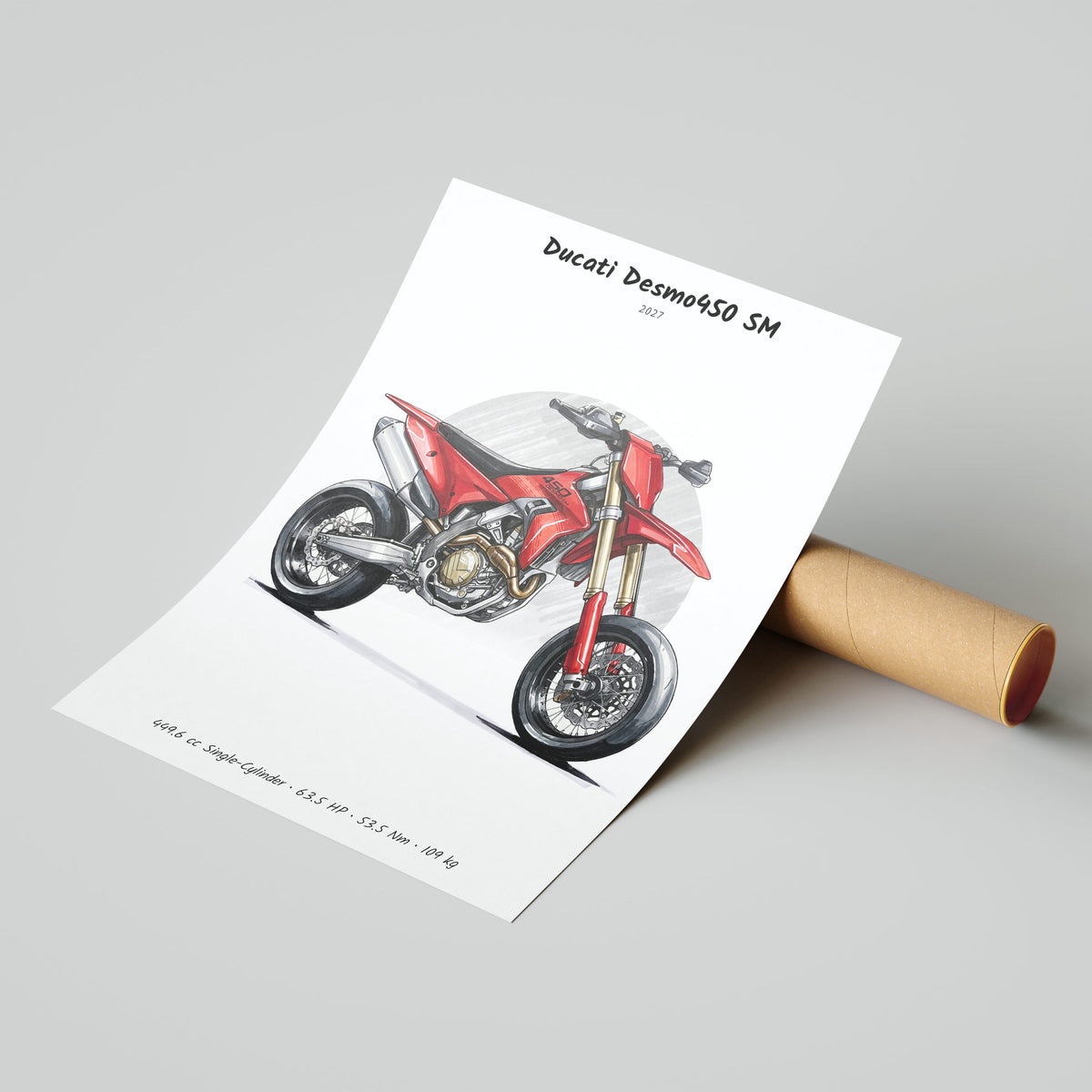 Ducati Desmo450 SM 2027 Poster