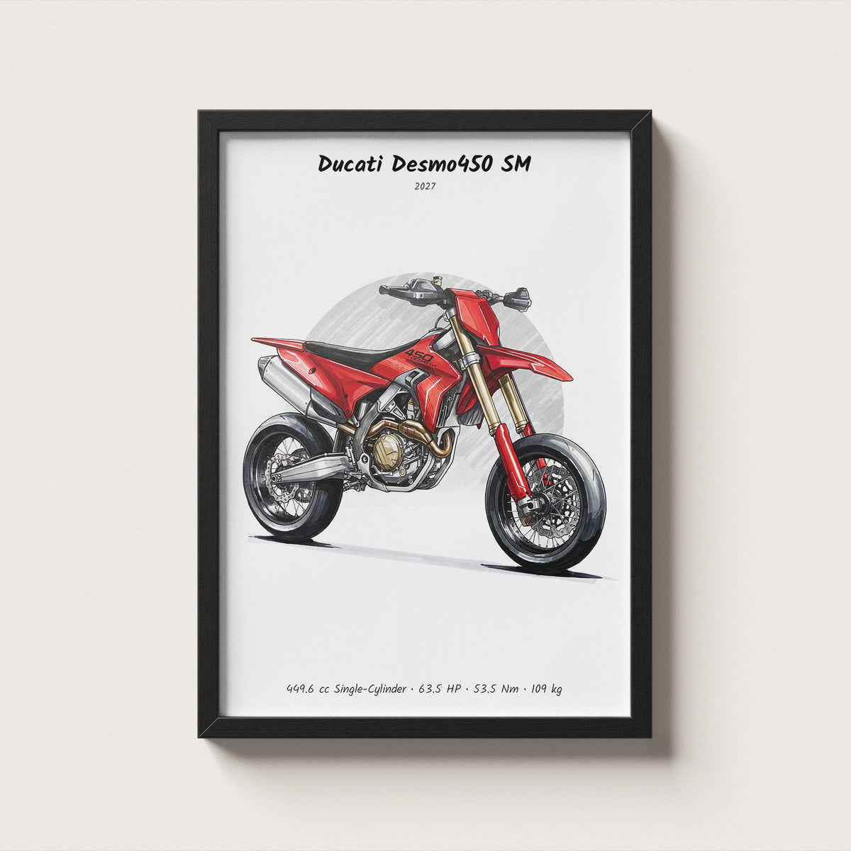 Ducati Desmo450 SM 2027 Wall Art
