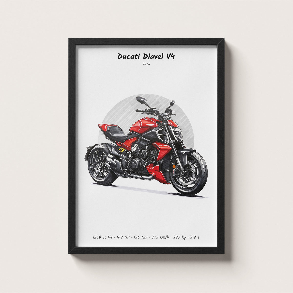Ducati Diavel V4 2026 Wall Art