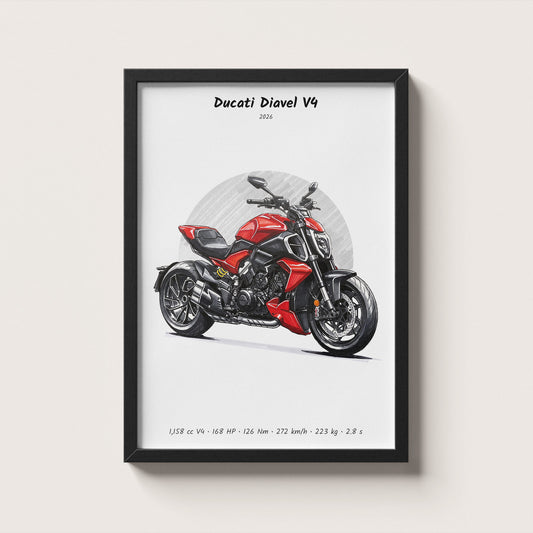 Ducati Diavel V4 2026 Wall Art