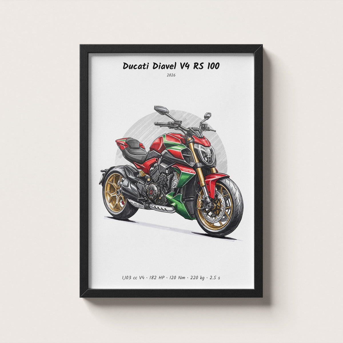 Ducati Diavel V4 RS 100 2026 Wall Art