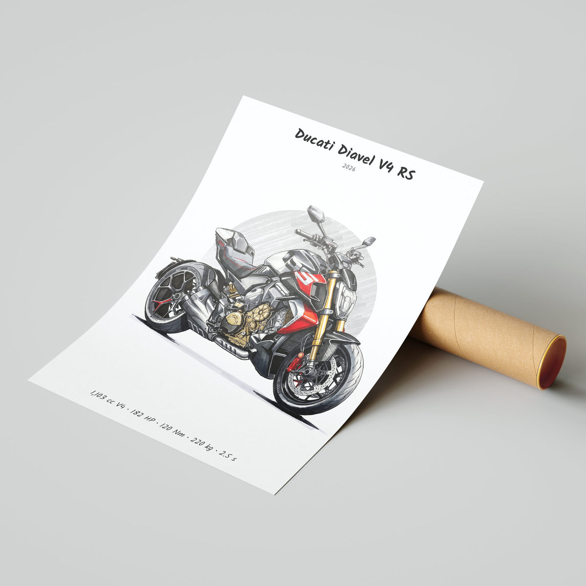 Ducati Diavel V4 RS 2026 Poster