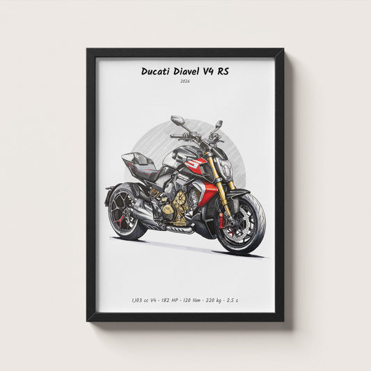 Ducati Diavel V4 RS 2026 Wall Art