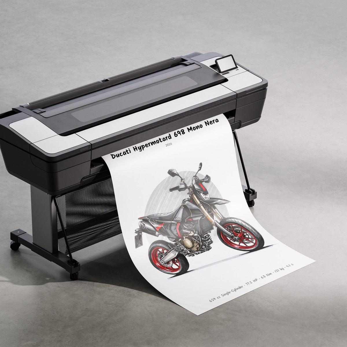 Ducati Hypermotard 698 Mono Nera 2026 Print
