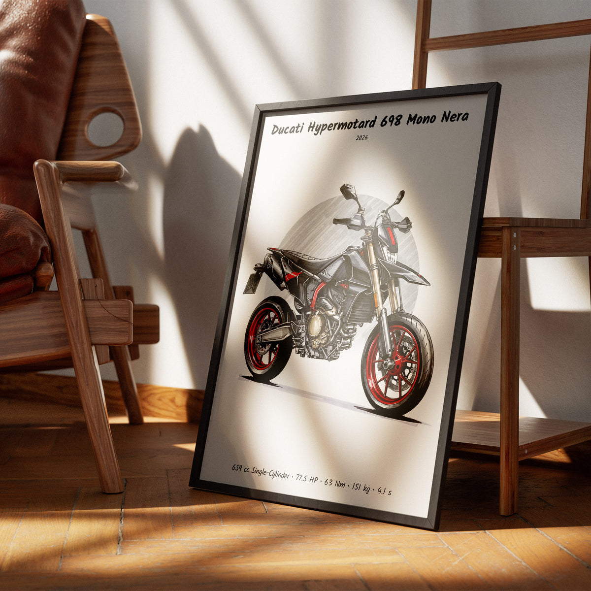 Ducati Hypermotard 698 Mono Nera 2026 Wall Art
