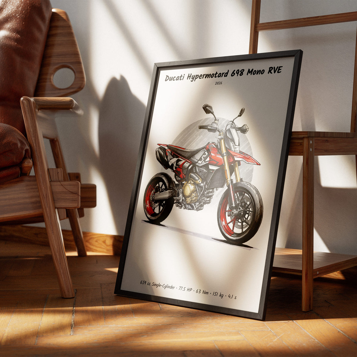 Ducati Hypermotard 698 Mono RVE 2026 Wall Art
