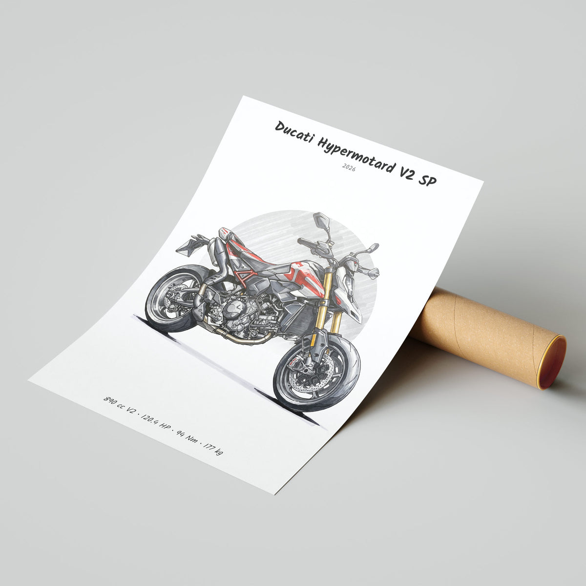 Ducati Hypermotard V2 SP 2026 Poster
