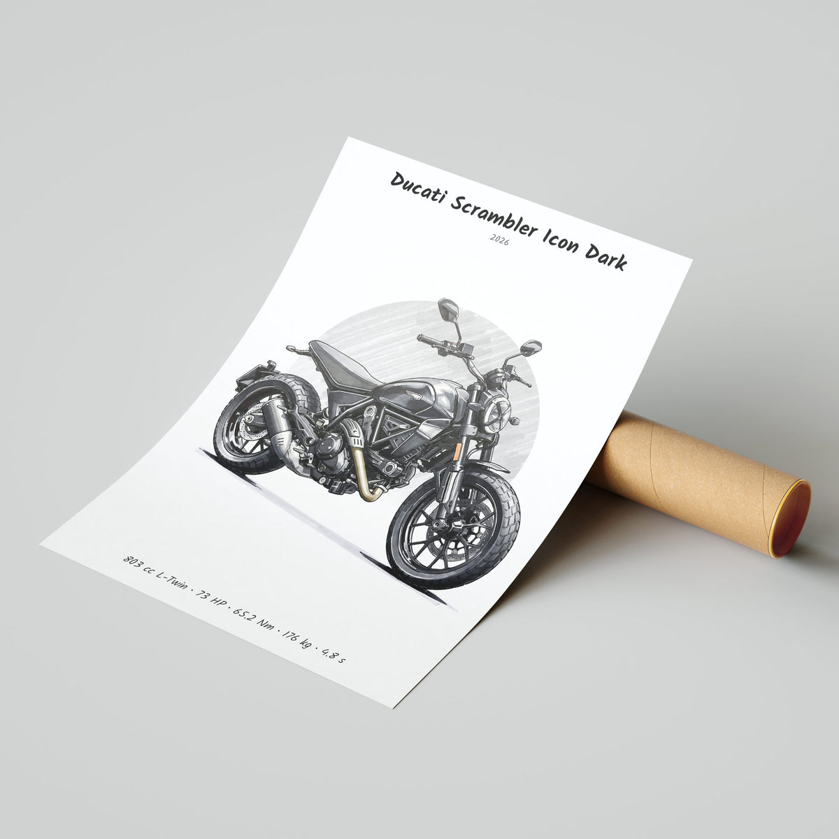Ducati Scrambler Icon Dark 2026 Poster
