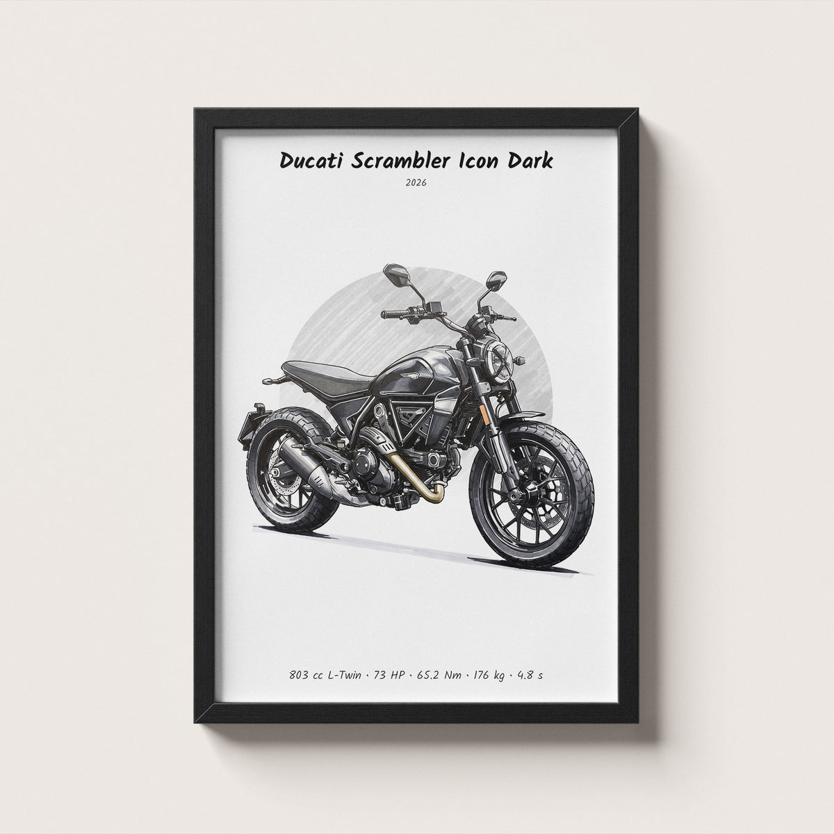Ducati Scrambler Icon Dark 2026 Wall Art