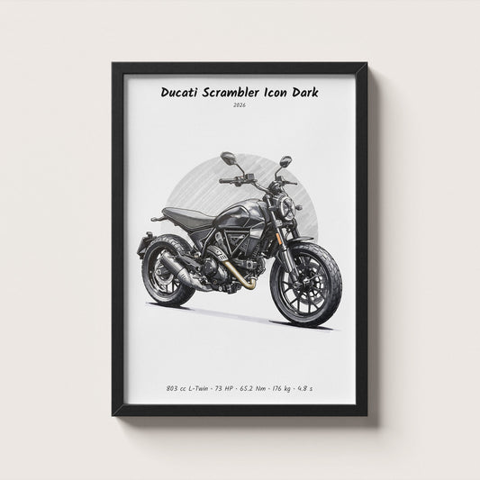 Ducati Scrambler Icon Dark 2026 Wall Art