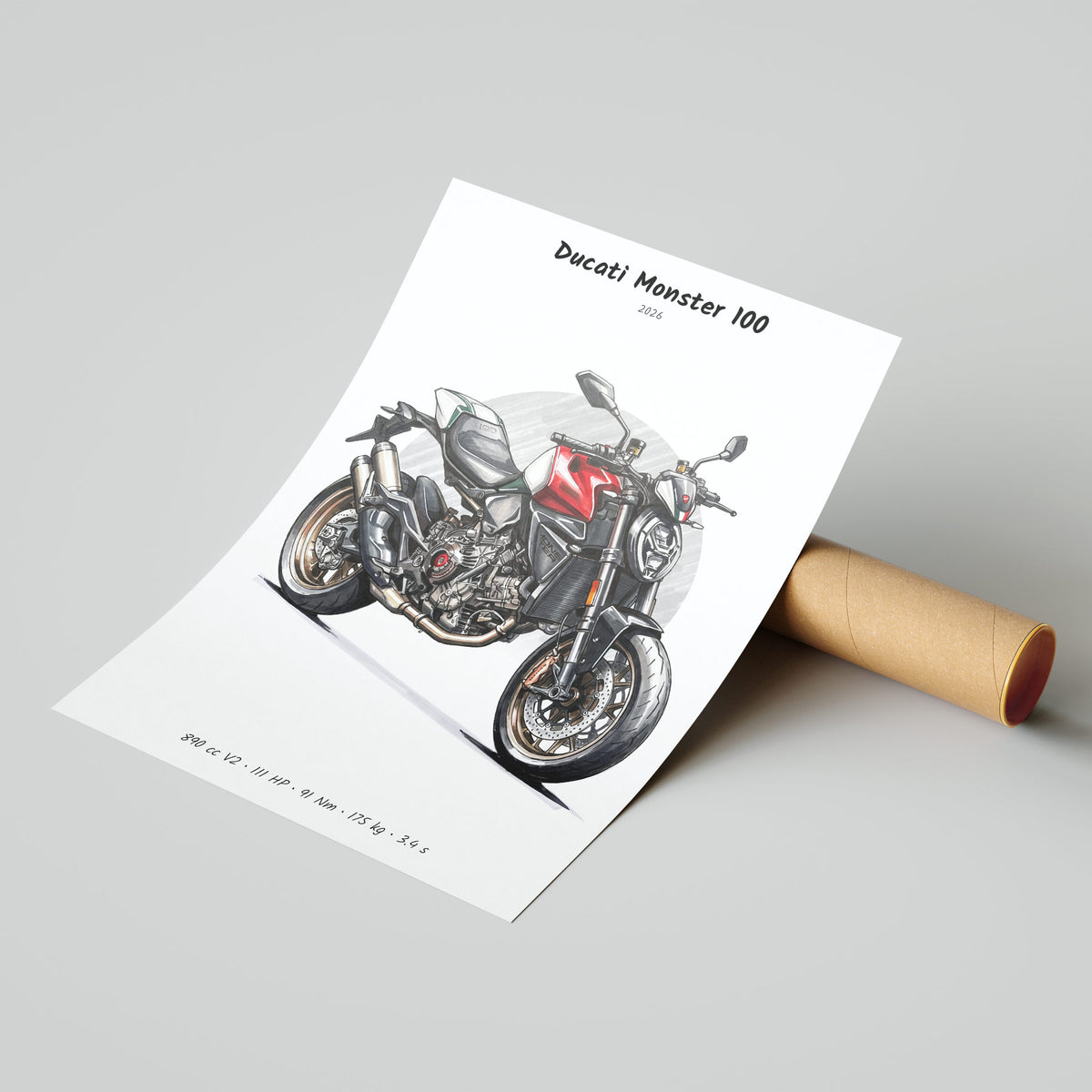 Ducati Monster 100 2026 Poster