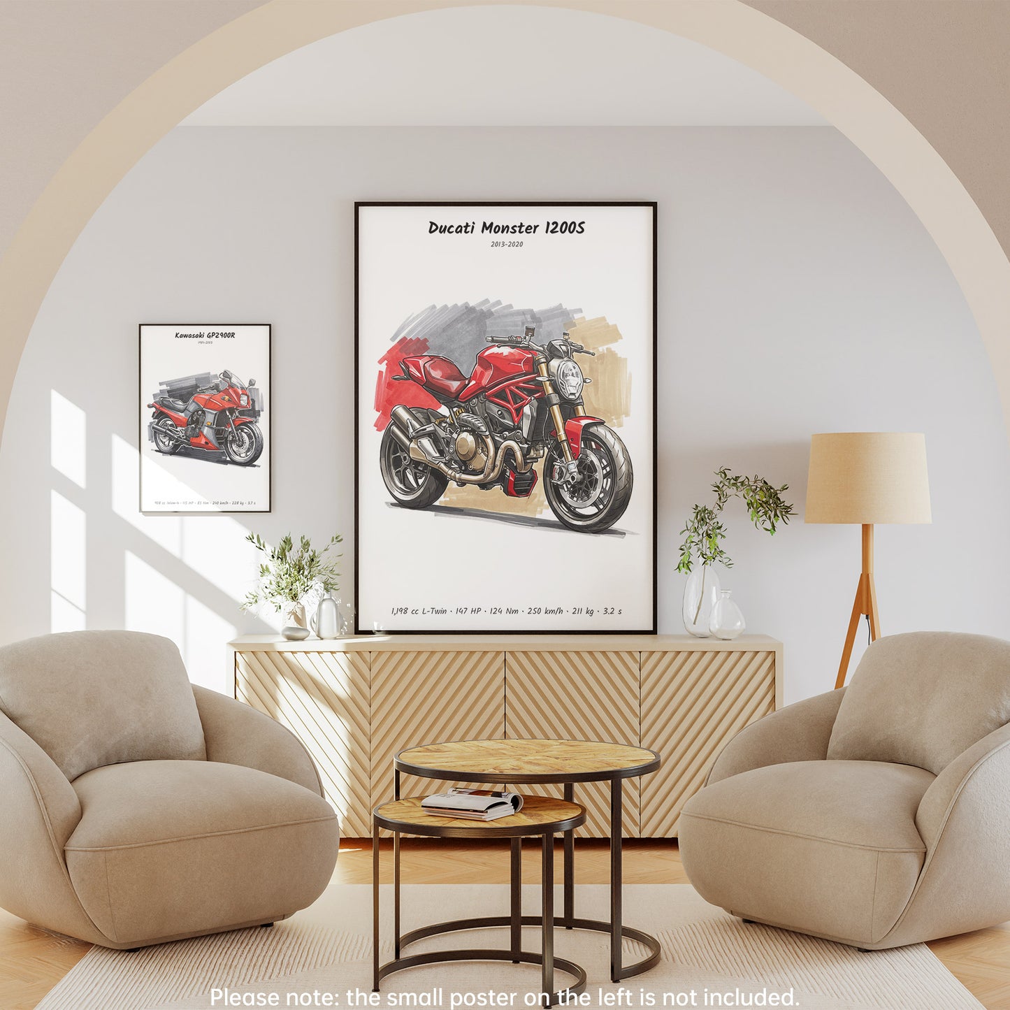 Ducati Monster 1200S Motorcycle Wall Art
