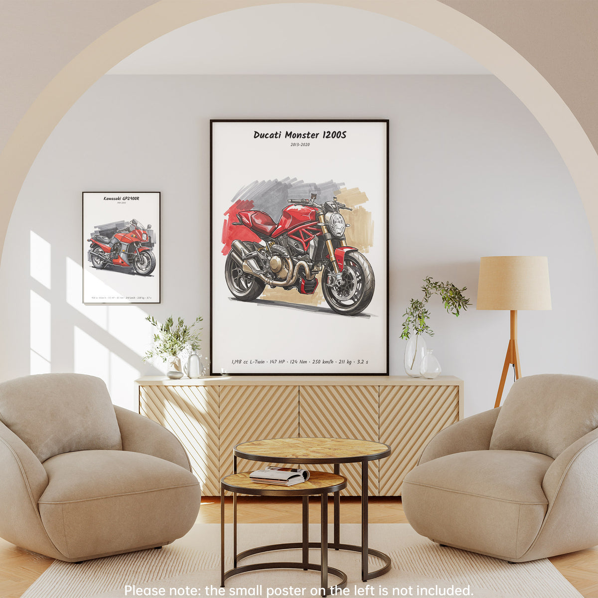 Ducati Monster 1200S Motorcycle Wall Art