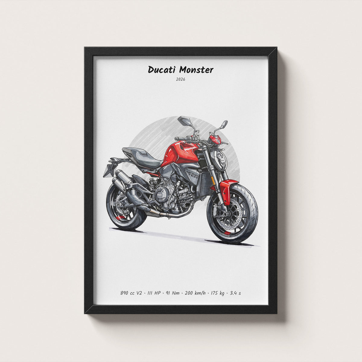 Ducati Monster 2026 Wall Art