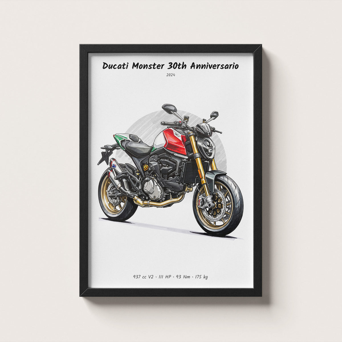 Ducati Monster 30th Anniversario 2024 Wall Art