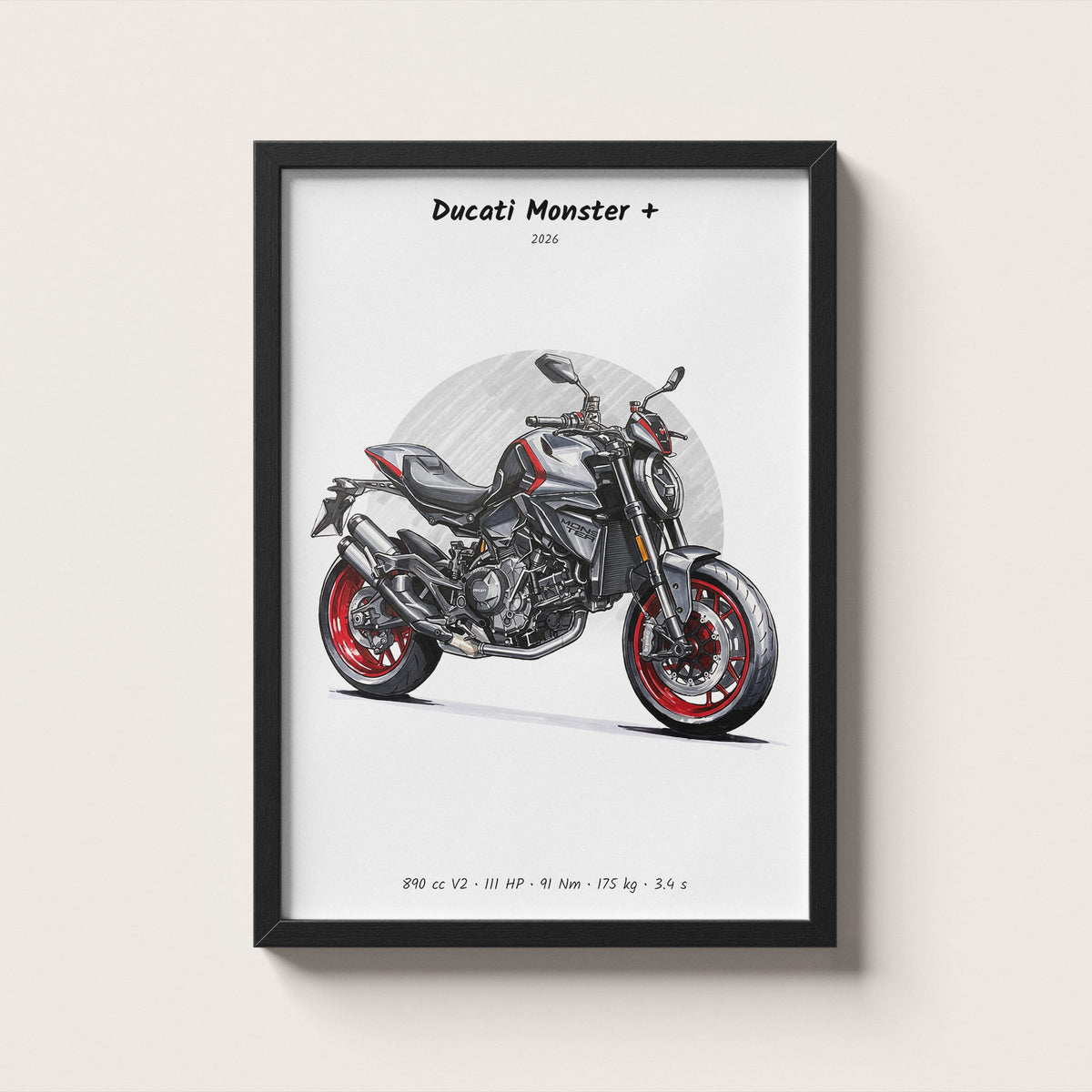 Ducati Monster + 2026 Wall Art