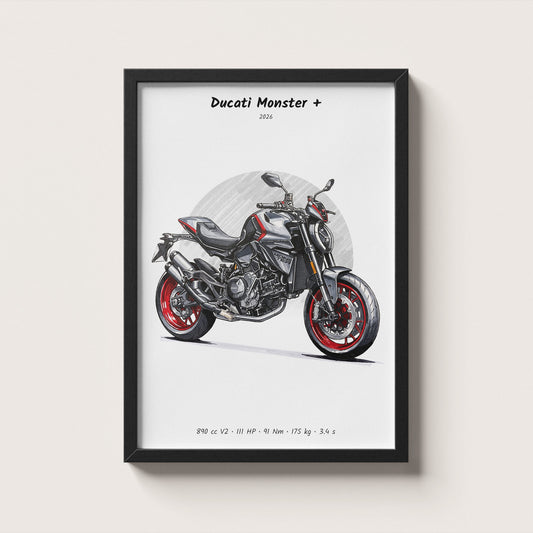 Ducati Monster + 2026 Wall Art