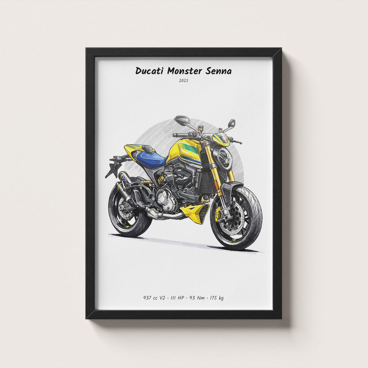 Ducati Monster Senna 2025 Wall Art