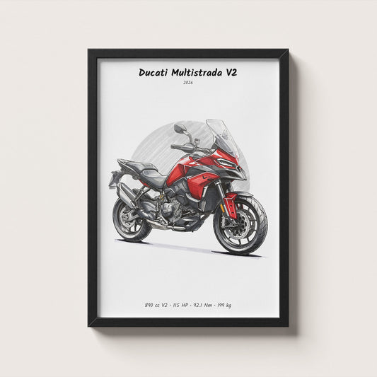 Ducati Multistrada V2 2026 Wall Art