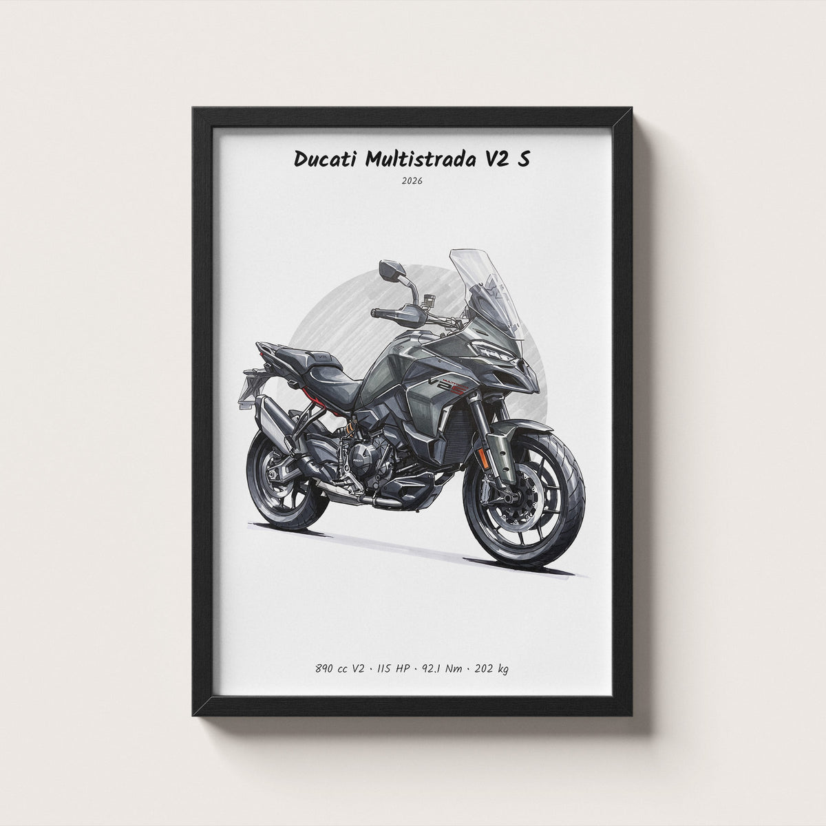 Ducati Multistrada V2 S 2026 Wall Art