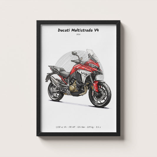 Ducati Multistrada V4 2026 Wall Art