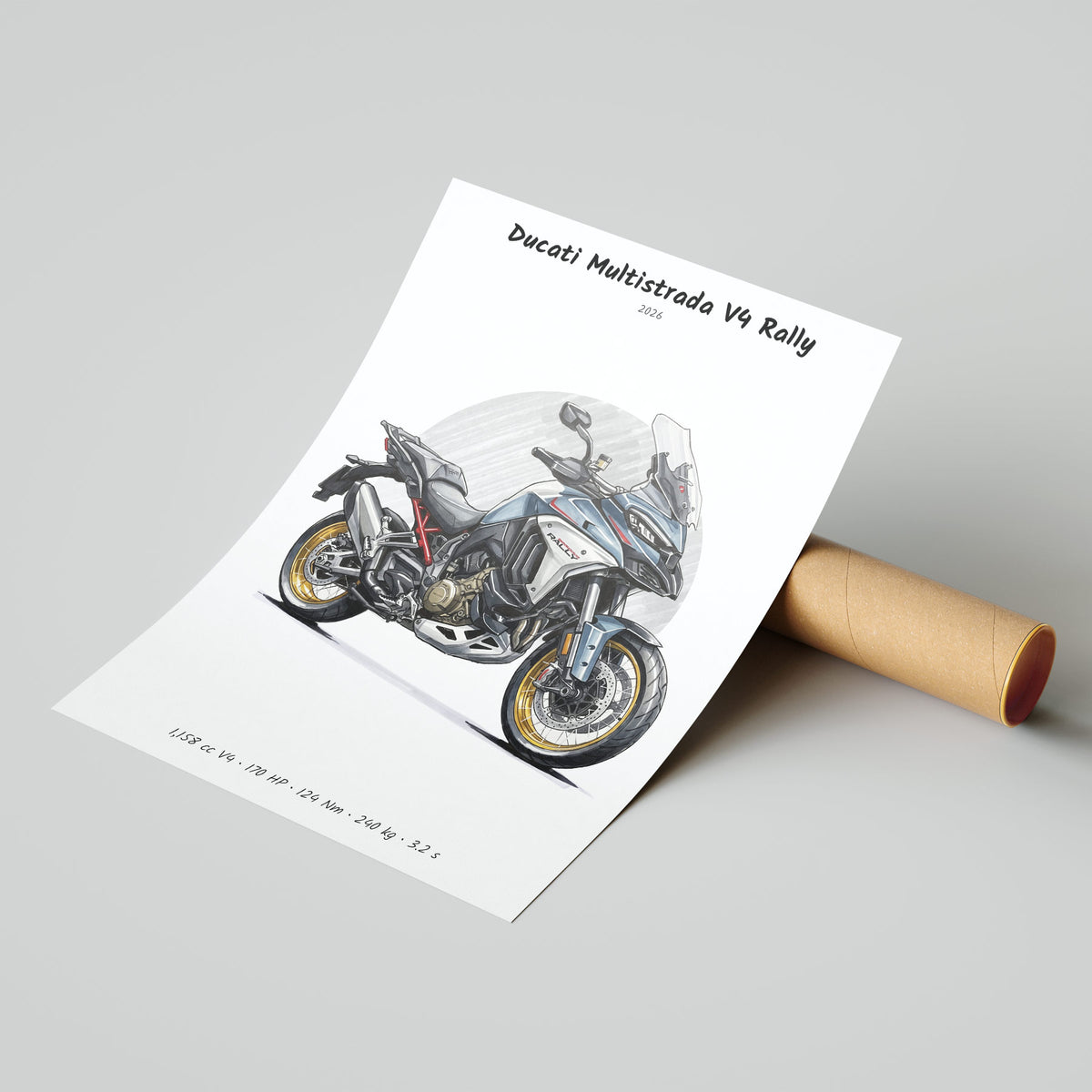 Ducati Multistrada V4 Rally 2026 Poster