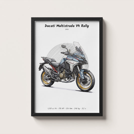 Ducati Multistrada V4 Rally 2026 Wall Art
