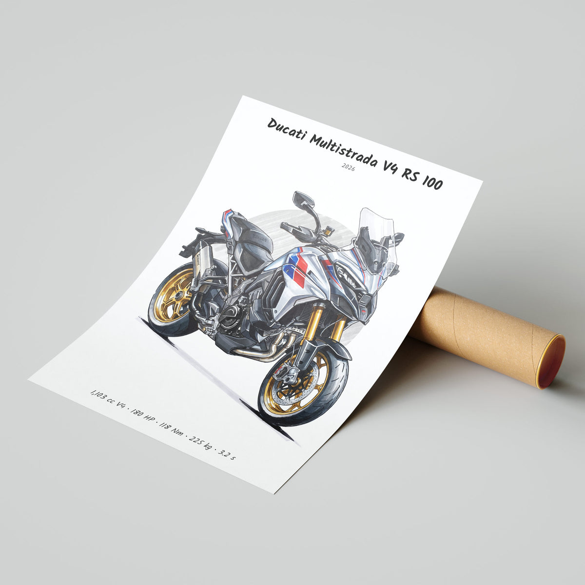 Ducati Multistrada V4 RS 100 2026 Poster