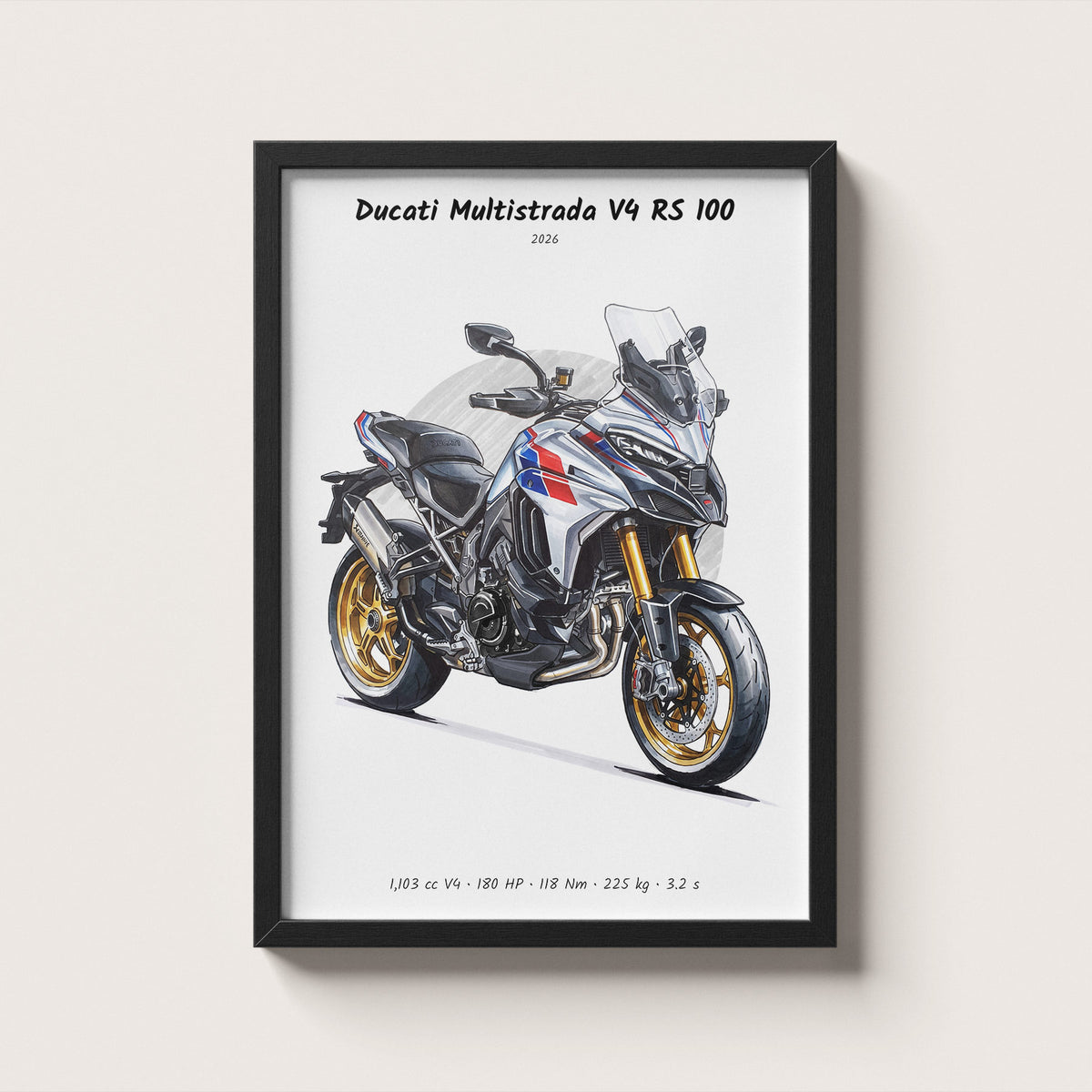 Ducati Multistrada V4 RS 100 2026 Wall Art