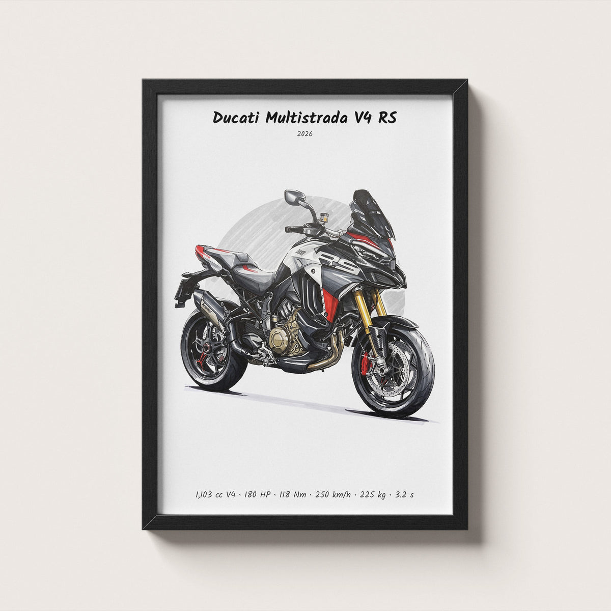 Ducati Multistrada V4 RS 2026 Wall Art