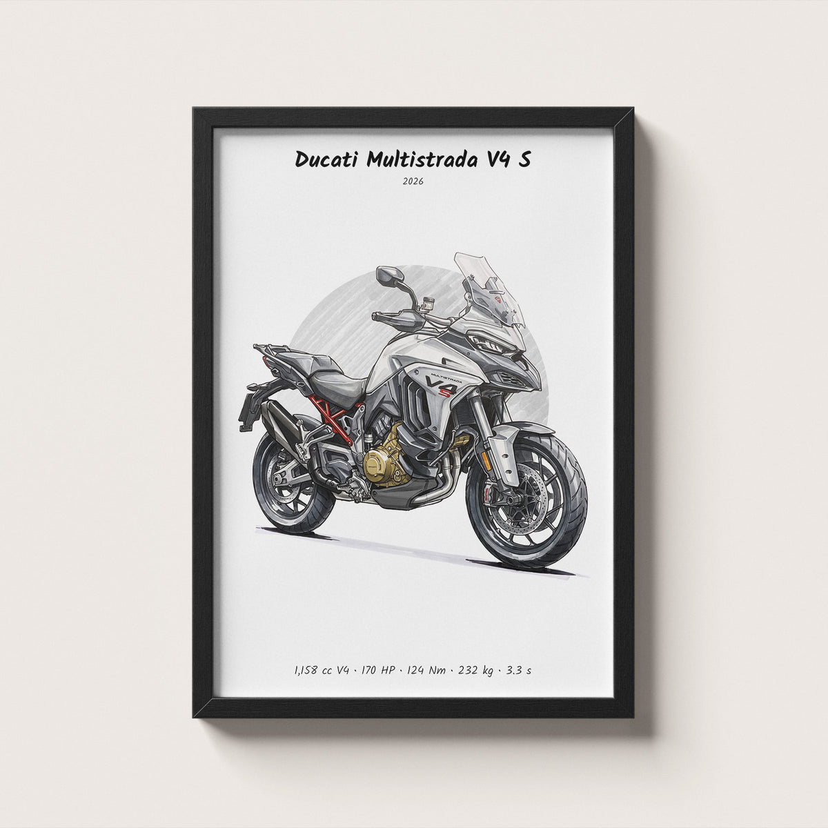 Ducati Multistrada V4 S 2026 Wall Art