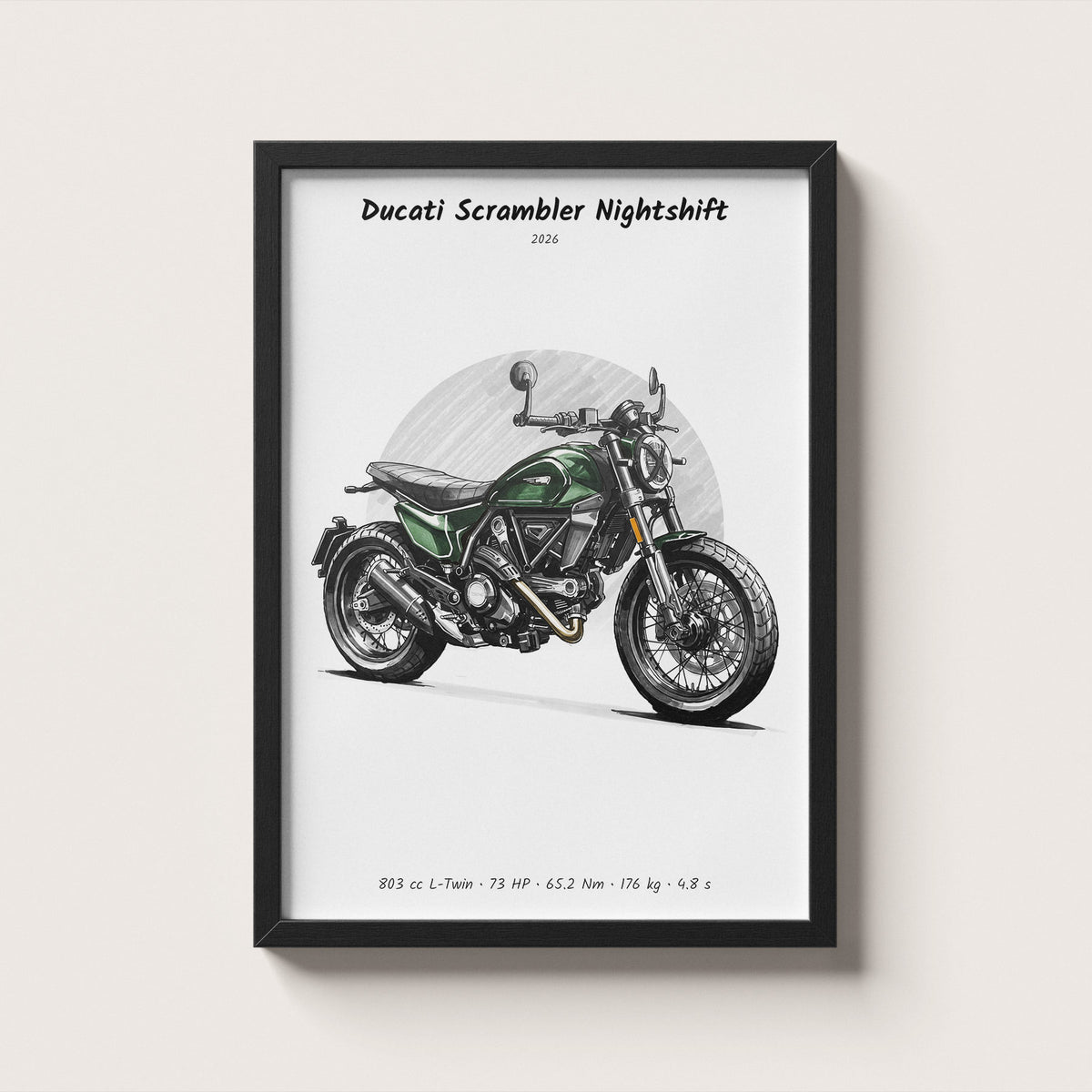 Ducati Scrambler Nightshift 2026 Wall Art
