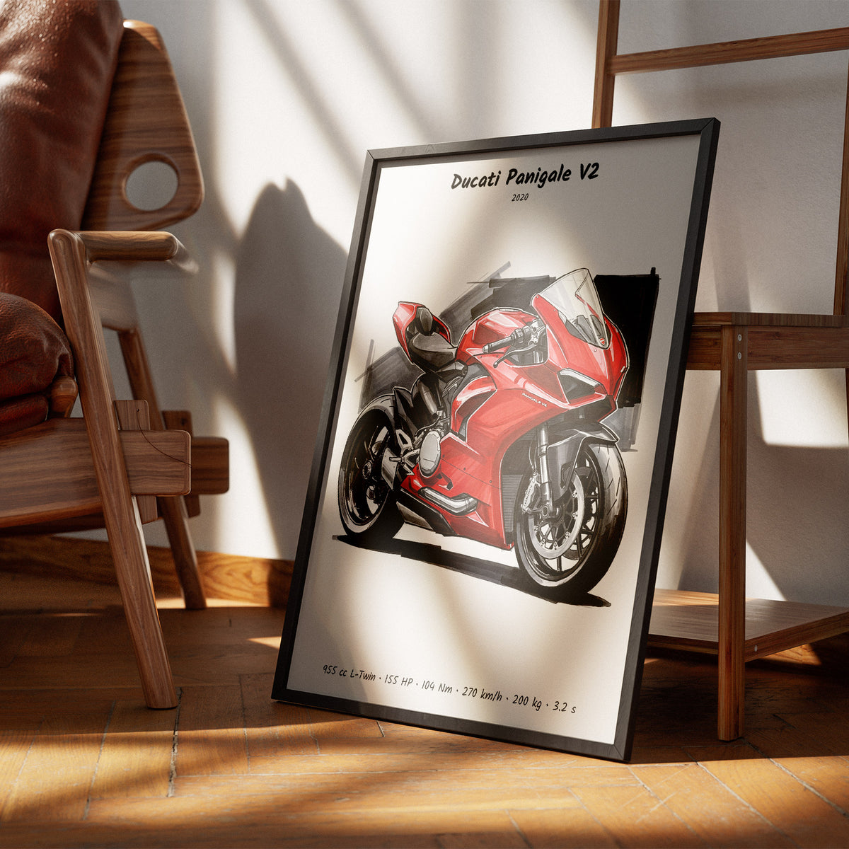 Ducati Panigale V2 2020 Motorcycle Art Print