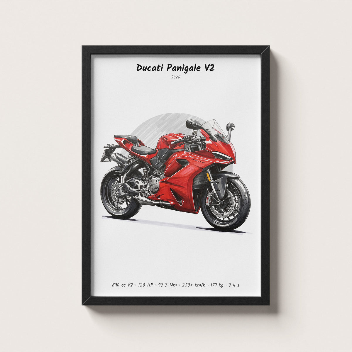 Ducati Panigale V2 2026 Wall Art