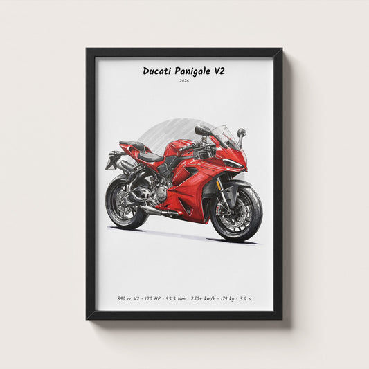 Ducati Panigale V2 2026 Wall Art