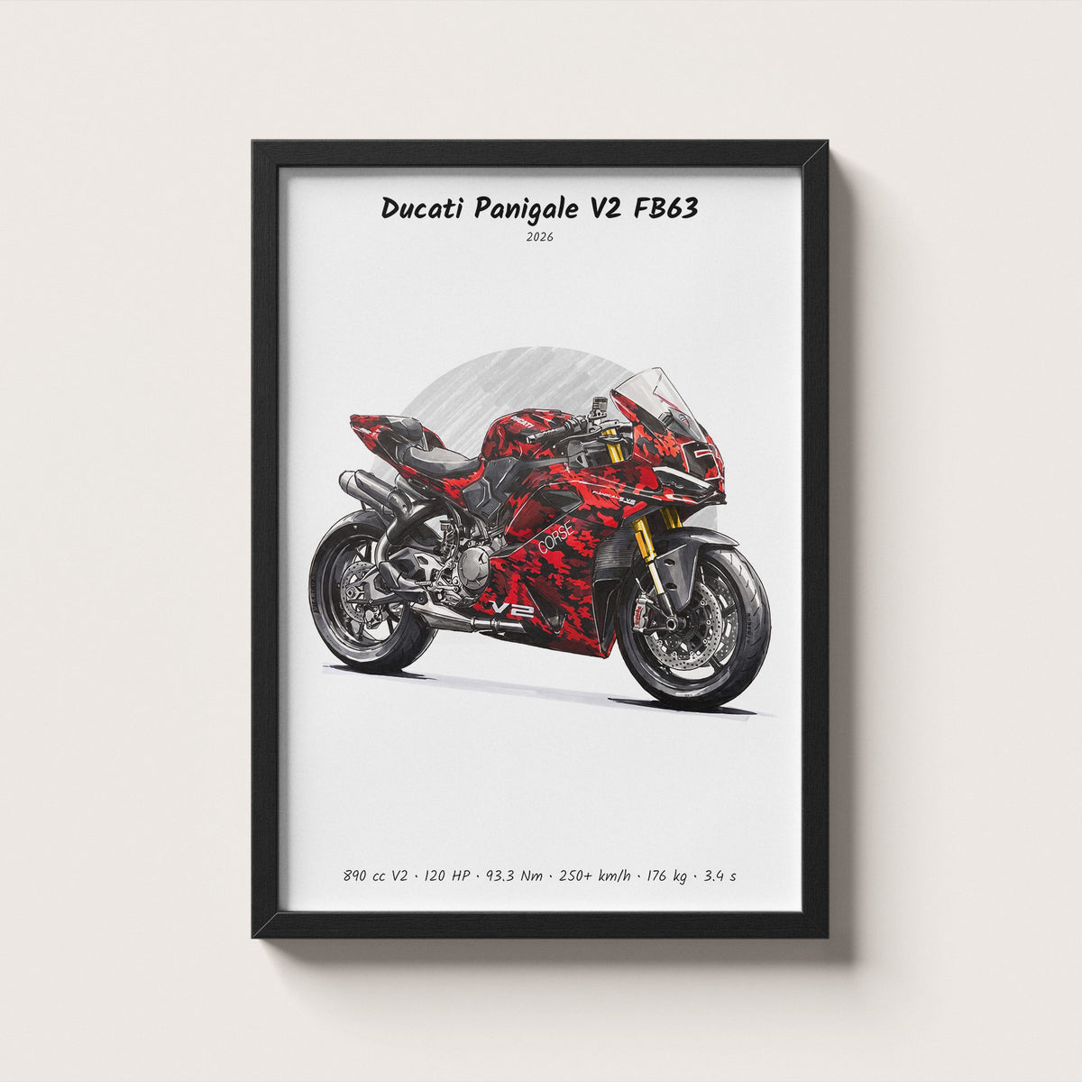 Ducati Panigale V2 FB63 2026 Wall Art