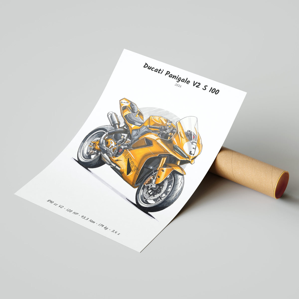 Ducati Panigale V2 S 100 2026 Poster