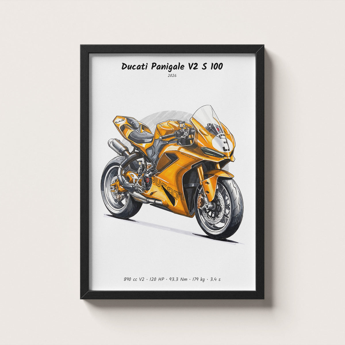 Ducati Panigale V2 S 100 2026 Wall Art