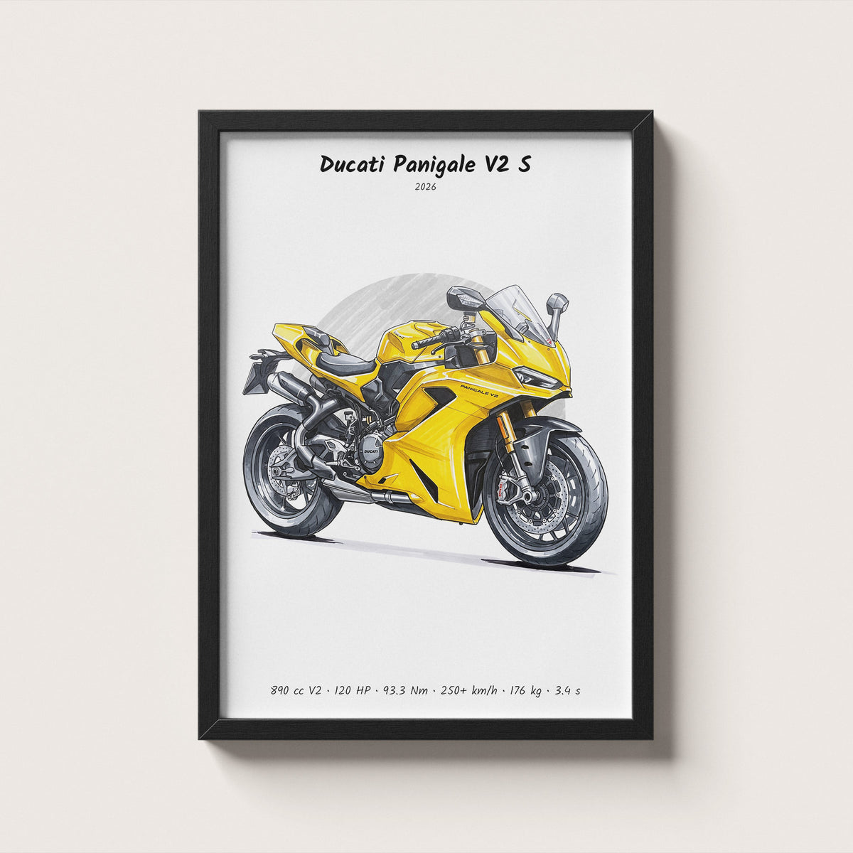 Ducati Panigale V2 S 2026 Wall Art