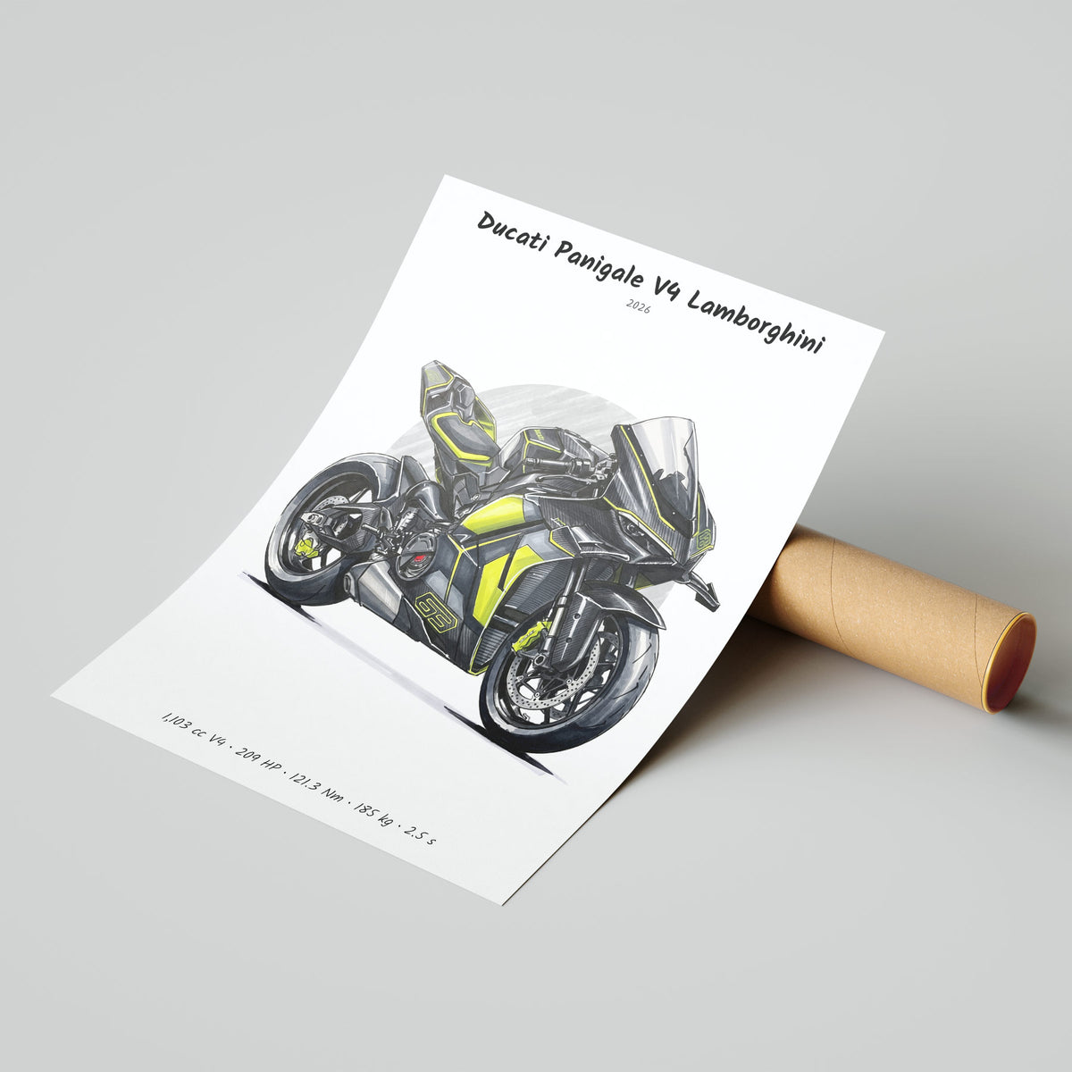 Ducati Panigale V4 Lamborghini 2026 Poster