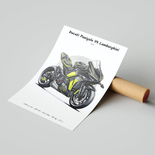 Ducati Panigale V4 Lamborghini 2026 Poster