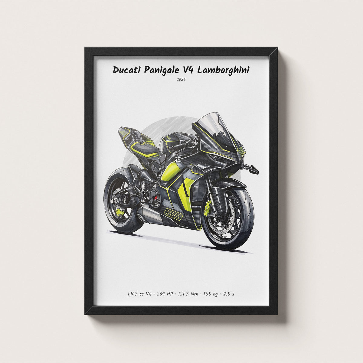 Ducati Panigale V4 Lamborghini 2026 Wall Art