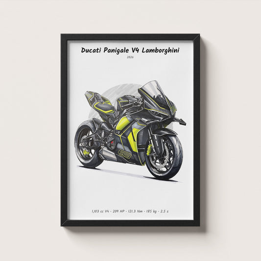 Ducati Panigale V4 Lamborghini 2026 Wall Art