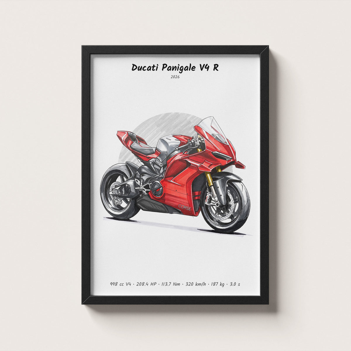 Ducati Panigale V4 R 2026 Wall Art